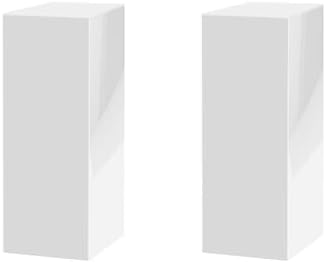 2 Pack White Acrylic Pedestal Flower Display Tower