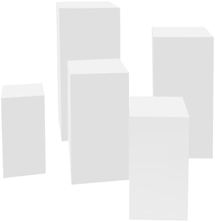 5 Piece Square Pedestal Stand Set for Wedding Displays