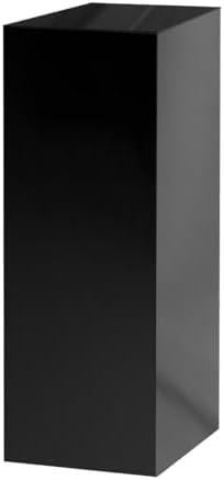 12x12x42 Inch Black Lucite Display Cube Pedestal