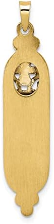 Bijou 14k Yellow Gold Mezuzah Star Pendant