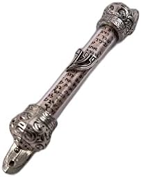 Mezuzah Glass Door Silver Judaism Prayer from Jerusalem Non Kosher Scroll 1
