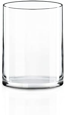 CYS EXCEL Cylinder Clear Glass Vase 8 H 6 D