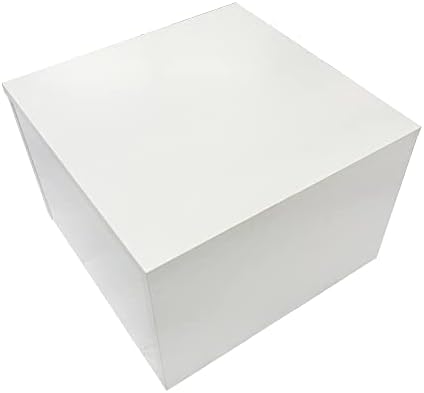 Prolinemax MH Global 18x18x12 White Pedestal Cube Display Stand Collectible Sculpture