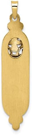 Bijou 14k Yellow Gold Mezuzah Star Pendant
