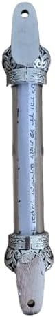 Yaliland Elegant Silver-Plated Mezuzah Case with Scroll