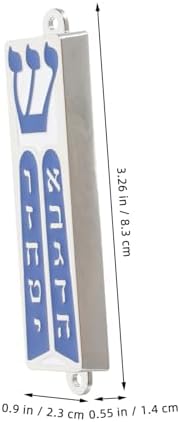 Jewish Mezuzah Sacred Scroll Metal Case for Entryway Blessing