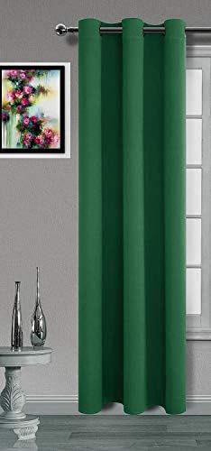 MDS Blackout Curtain Panel Emerald Green 42x72 Inch