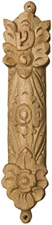 Handcarved Wood Mezuzah Cempaka 6 Inch Door Ornament