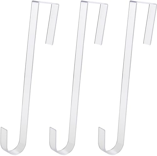 Non Scratch 100 Clear Wreath Hanger 3 Pack