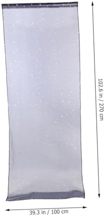 Sheer Star Foil Curtains with Grommets for Bedroom and Living Room