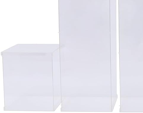 5 Pcs Acrylic Display Cube Pedestal with Removable Top