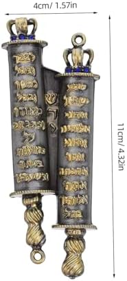 PRETYZOOM Pewter Mezuzah Case Waterproof Metal Judaica Decor