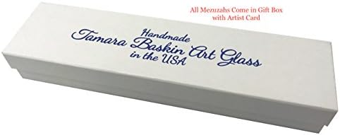 Tamara Baskin Art Glass Home Blessing Mezuzah - Ivory