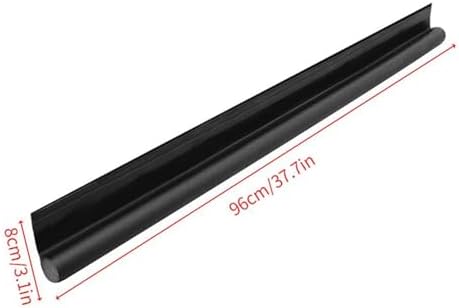 Door Draft Stopper with Velcro Black 38 Inch Length