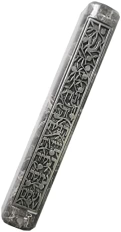 GIFTS PLAZA Judaica Marble Mezuzah Case with Silver Text