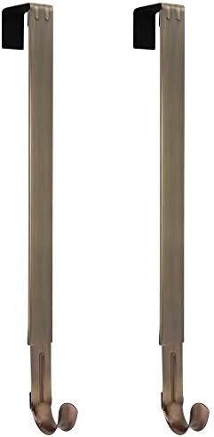 Haute Decor Adjustable Wreath Hanger 2 Pack Antique Brass