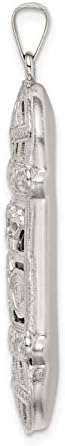 Sterling Silver Fancy Mezuzah Pendant 1