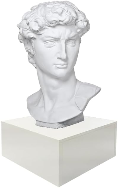 Prolinemax MH Global 18x18x12 White Pedestal Cube Display Stand Collectible Sculpture