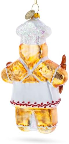Baking Gingerbread Man Blown Glass Ornament