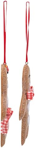 Gingerbread Man and Woman Ornaments Set of 2