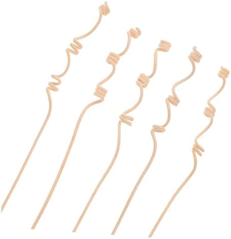 Cabilock 20pcs Multi-Spiral Natural Rattan Diffuser Sticks