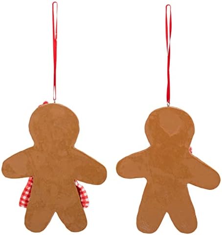 Gingerbread Man and Woman Ornaments Set of 2