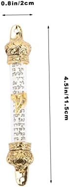 Metal Mezuzah Door Ornament with Crown Design