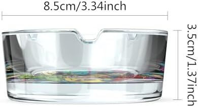 Cute Glass Ashtray with Cartoon Design Yellow