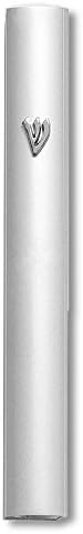 My Daily Styles Aluminum Silver-Tone Classic Mezuzah Case with Shin