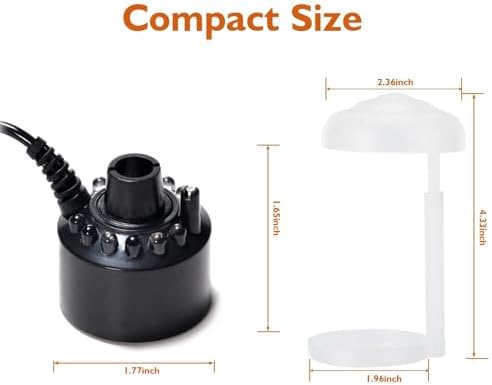 AGPTEK 12 LED Mist Maker for Ponds and Fountains