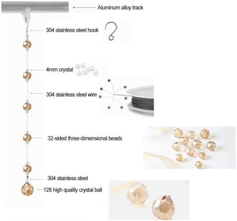 Crystal Bead Curtain 25 Strands Door Divider Wall Decor