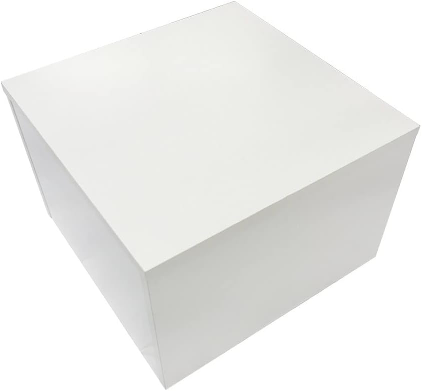 Prolinemax MH Global 18x18x12 White Pedestal Cube Display Stand Collectible Sculpture