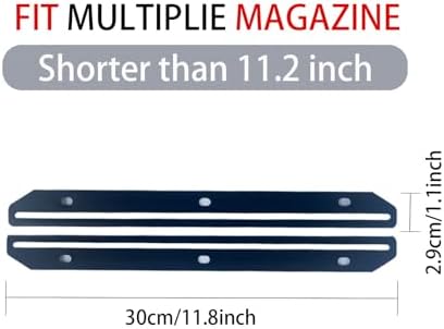 24Pcs Black Magazine Holder For Binder 3 Hole Punched