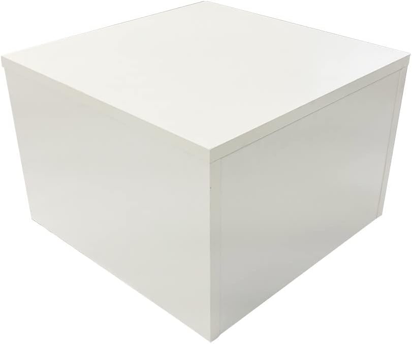 Prolinemax MH Global 18x18x12 White Pedestal Cube Display Stand Collectible Sculpture