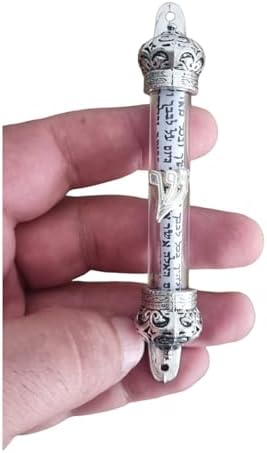 Yaliland Elegant Silver-Plated Mezuzah Case with Scroll