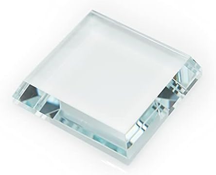StayMax Clear Crystal Glass Display Base for Collectibles