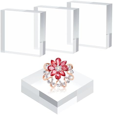 4 Piece Acrylic Display Stand Set for Jewelry and Collectibles