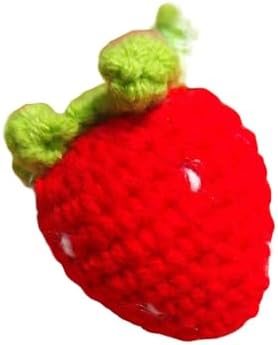 5 Pcs Handmade Woven Strawberry Shape Hanging Decorations
