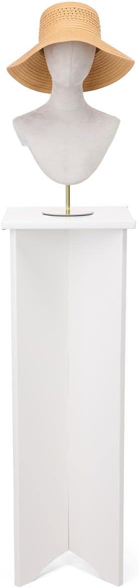 Displays2go 42 Inch Eco-Friendly Display Pedestal White
