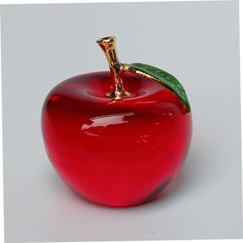 2pcs Crystal Faux Apple Decor for Home Office