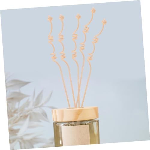 Cabilock 20pcs Multi-Spiral Natural Rattan Diffuser Sticks