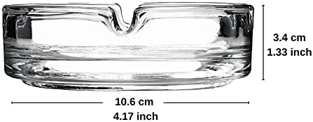 Destalya Glass Ashtrays Set of 2 Clear