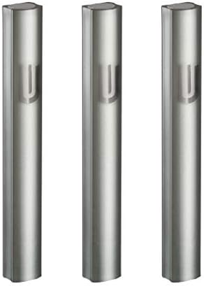 3-Piece Aluminum Door Mezuzah Holder Cases