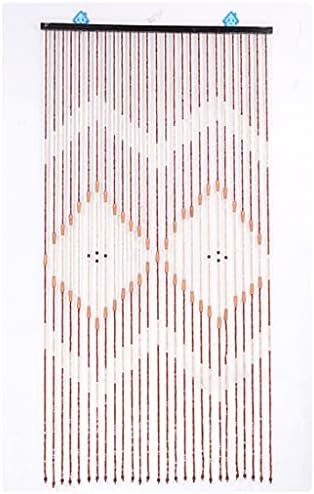 Natural Beaded Curtains for Doorways 27 Strands Wooden Room Dividers