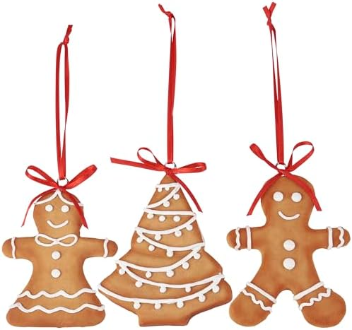 Gingerbread Trio Ornament Set by Primitives by Kathy