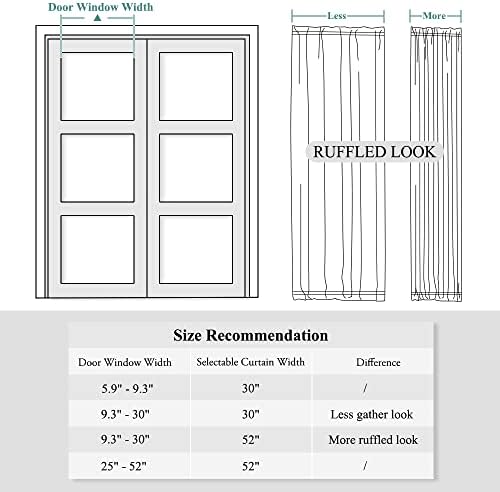 Pony Dance Front Door Curtain - 30x72 Soft Beige Faux Linen Panel