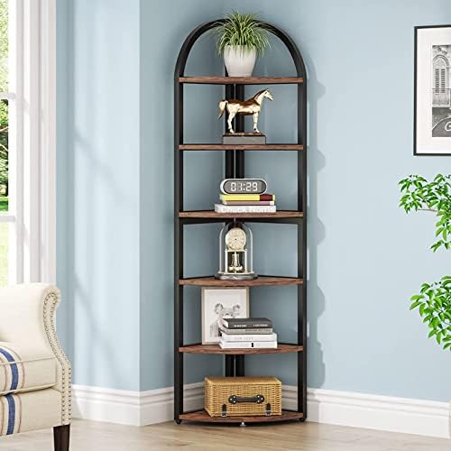 Tribesigns 6 Tier Corner Shelf 71 Inch Tall