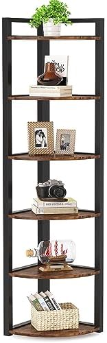 Tribesigns 6 Tier Corner Shelf Bookcase Storage Unit