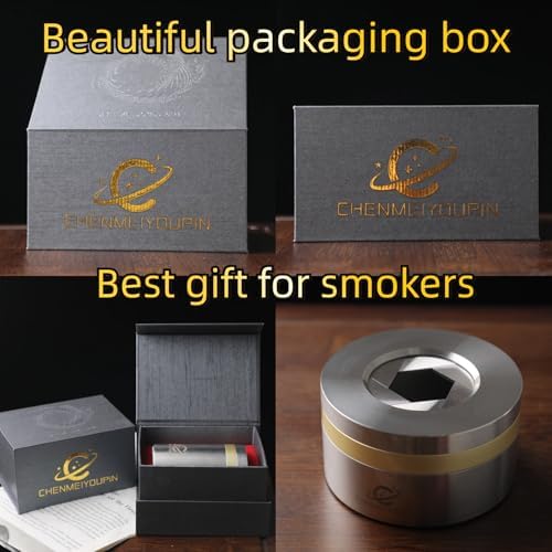 Premium Gold Plated Windproof Cigar Ashtray