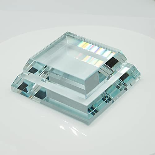 StayMax Clear Crystal Glass Display Base for Collectibles